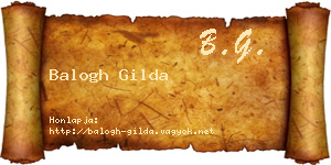 Balogh Gilda névjegykártya